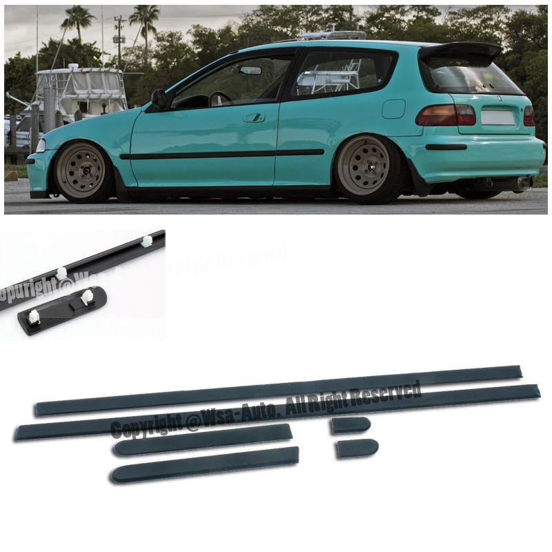 For 9295 Civic Hatchback 3Dr JDM Thin Side Molding Moulding Trim